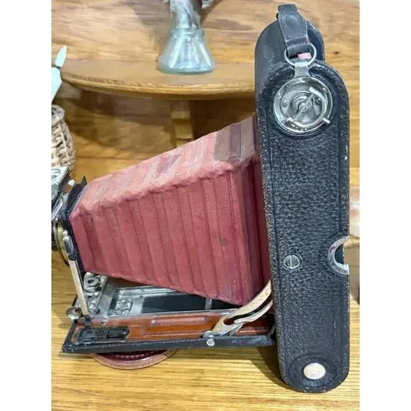 Antique Eastman Kodak NO. 3A FOLDING POCKET KODAK Model B-4 Camera w/ Red Bellow - Picture 9 of 15